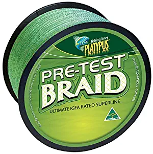 Platypus Pre-Test Fishing Braid - IGFA Tested for World Records (Green)