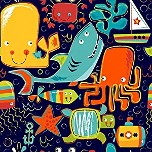 Ocean Friends Gift Wrap Flat Sheet - 24" x 6'