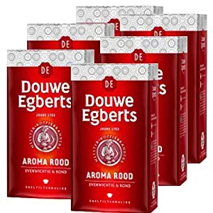 Douwe Egberts Aroma Rood (Course Grind) 17.6 Oz Each (6 Pack) - Imported From Holland