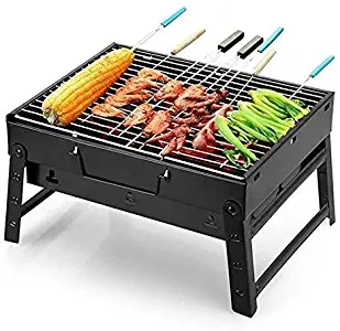 XSWZAQ BBQ Grill, Portable Barbecue Grill for 3-5 Persons, Big Size (442924cm) Charcoal BBQ for Table Camping Outdoor Garden Grill BBQ Utensil