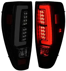 AJP Distributors Tube Style LED Tail Lights Brake Lamps Pair For Chevy Colorado GMC Canyon 2004 2005 2006 2007 2008 2009 2010 2011 2012 04 05 06 07 08 09 10 11 12 (SMOKE BLACK)