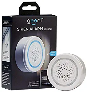 Geeni Wi-Fi Smart Wireless Siren Alarm Sensor, No Hub Required, White