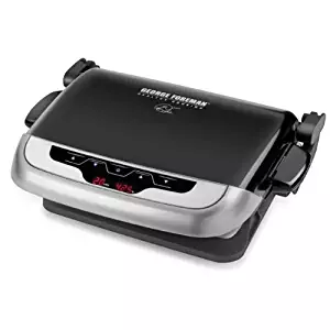 George Foreman GRP4EWS Platinum Evolve Grill with 2 Grill Plates and 2 Waffle Plates