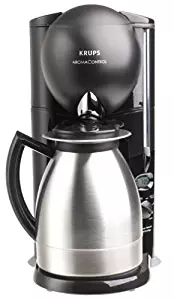 Krups 229-4G Aroma Control 10-Cup Coffeemaker with Thermal Carafe, Black and Brushed Stainless Steel, DISCONTINUED