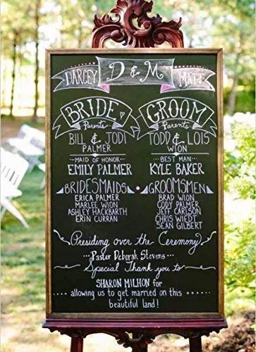 LARGE Wedding Chalkboard - Rustic Wedding - Chalkboard Display - Rustic Chalkboard - Chalkboard Seating Chart - Wedding Seating Chart