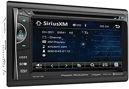 Power Acoustik PD-621XB 2-DIN Source Unit with SXM Interface/Bluetooth/6.2" LCD