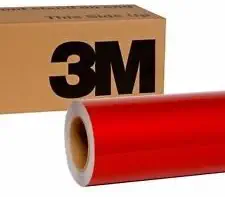 VViViD 3M Gloss Dragon Fire Red Vinyl Film Wrap 12 Inches x 5 Feet Roll DIY Easy to Install Self-Adhesive 1080 Series