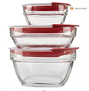 One 1-cup Container; One 2.5-cup Container; One 4.0- Cup Container 6-piece Glass Food Storage Value Pack Oven-safe, Tempered Glass Is Safe for Microwave and Oven Use up to 425 Degrees (1)