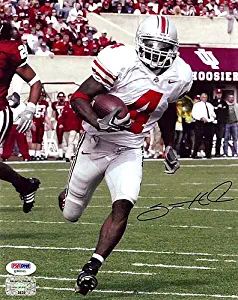 Authentic Autographed Santonio Holmes 8x10 Photo Ohio State Buckeyes ~ PSA/DNA Authentication ~ NCAA College Football Photos
