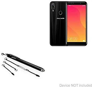 Cherry Mobile Flare S7 Stylus Pen, BoxWave [EverTouch Capacitive Stylus] Fiber Tip Capacitive Stylus Pen for Cherry Mobile Flare S7 - Jet Black