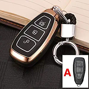 Bestlovey.trim Cover Zinc alloy+Luminous Car Remote Key Case Cover for Ford Fiesta Focus 2 3 MK2 MK3 Mondeo MK4 Ecosport Kuga Escape Explorer Ranger
