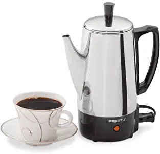 Presto 02822 6-Cup Stainless Steel Coffee Maker, 2822, silver