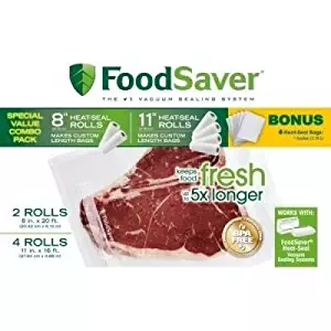 FoodSaver® Roll Combo Pack (4 11" Rolls 2 8" Rolls 6 Gallon Bags)