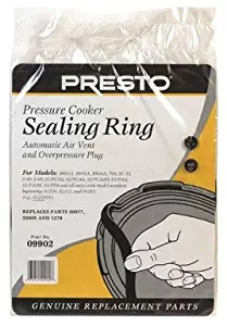 Presto Pressure Cooker Sealing Ring with Air Vent and Over Pressure Plug (09902)