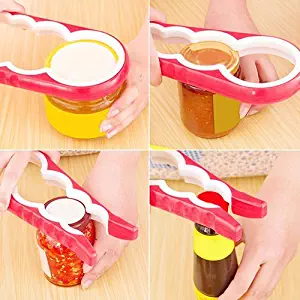 Latest 4 In 1 Gourd Shape Can Opener Screw Cap Jar Bottle Wrench Kitchen Tool