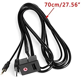 Transport-Accessories - Car 3.5mm USB AUX Headphone Male Jack Flush Mount Mounting Adapter Panel Input Support Audio signal Auto dashboard