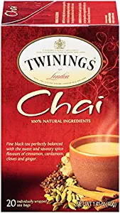 Twinings of London Chai Tea Bags, 20 Count (Pack of 6)