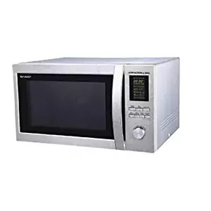 Sharp R-84A0(ST) V 25-Liter Microwave Oven with Grill, 220-Volt, Silver