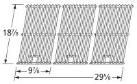 Music City Metals 5S743 Stainless Steel Wire Cooking Grid Replacement for Gas Grill Model Kitchen Aid 720-0745, Set of 3