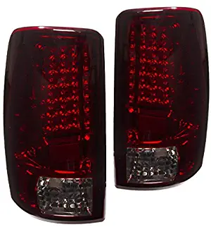 Rear LED Style Tail Lights Lamps For Chevy Suburban/Tahoe/GMC Yukon XL Lift Gate Models (Red Smoke)