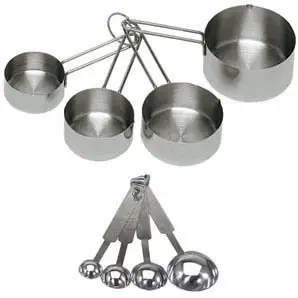 ChefLand 8-Piece Stainless Steel Measuring Cups and Measuring Spoon Set