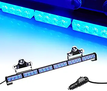 V-SEK 24 LED 27" Hazard Emergency Warning Tow Traffic Advisor Flash Strobe Directional Light Bar (Blue)