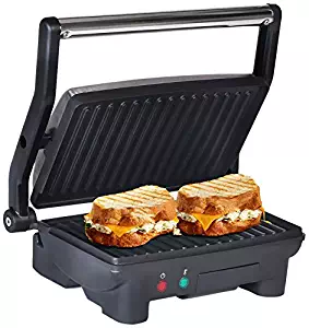 Elite Cuisine EPN-2976 Maxi-Matic Panini 180 Degree Indoor Contact Grill, Black