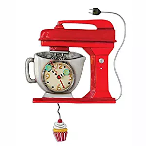 Allen Design Studios "Vintage Mixer Red" Mixer Kitchen Wall Clock