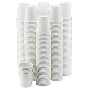 NYHI 300-Pack 8 oz. White Paper Disposable Cups – Hot/Cold Beverage Drinking Cup for Water, Juice, Coffee or Tea – Ideal for Water Coolers, Party, or Coffee On the Go’
