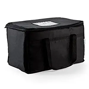 Resturant linen Insulated Nylon Food Delivery Bag , 23in x 13in x 15in, Black