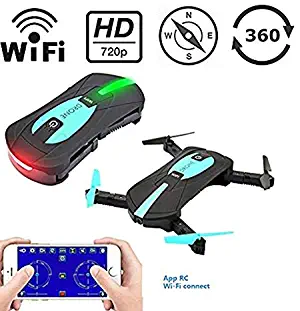 Mini WIFI RC Drone with Camera 2MP HD Camera Live Video Foldable Selfie RC Drone Pocket Altitude Hold Helicopter WIFI Drone Camera 720P HD MINI Drone