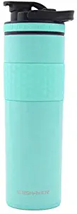 Ice Shaker Skinny Stainless Steel Shaker Bottle - 20 oz Shaker Bottle - Insulated Shaker Bottle for Protein, Water, Coffee and More (Mint) | Gronk Shaker