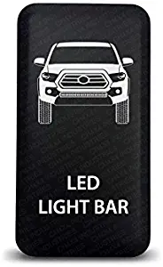 CH4X4 Push Switch for Toyota Tacoma 3rd Gen - Led Light Bar Symbol 2 - White LED