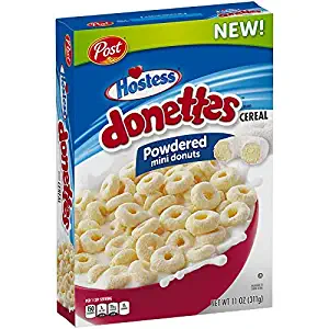 Post Hostess Donettes Powdered Mini Donuts Cereal 11 ounces