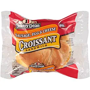 Jimmy Dean Sausage, Egg and Cheese Croissant Sandwiches, 4.5 Ounce -- 24 per case.