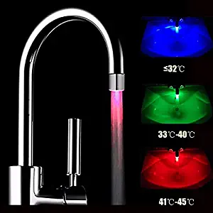 PULLANDSMILES Temperature-Controlled LED Faucet Light Sensor Intelligent Water Fiter Tap Color Change Water Saving Faucets Nozzle