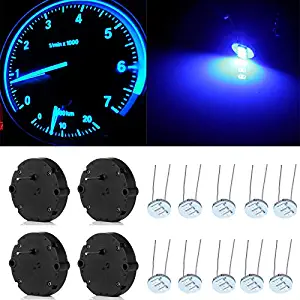 ROADFAR X27.168 Stepper Motors Repair Kit with Blue 4.7mm Light Bulbs for GM Yukons Chevy Silverados Tahoes Instrument Panel Gauge Cluster(4Pcs Motors,10Pcs LED Lights)