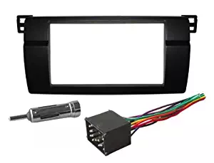 Aftermarket Radio Stereo Installation Complete Double Din Dash Kit Fitted For BMW 3 Series M3 E46 Wiring Harness Antenna Adaptor