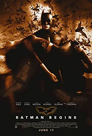 BATMAN BEGINS Christian Bale Katie Holmes Original Double Sided 27x40 Movie Poster 2005