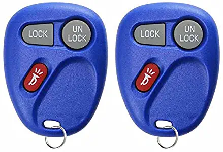 2 KeylessOption Replacement 3 Button Keyless Entry Remote Control Key Fob -Blue