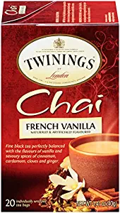 Twinings of London French Vanilla Black Chai Tea, 20 Count (Pack of 6)