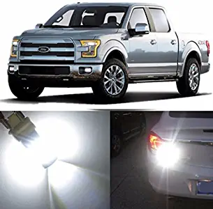 Alla Lighting 2pcs Super Bright 3156K 3156 3157 White LED Light Bulbs Back-up Reverse Light Lamps for 1994~2007 2015~17 Ford F150 F250 F350 F450 F550/1999~2008 F-250 F-350 F-450 F-550 Super Duty