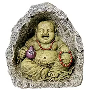 Blue Ribbon Pet Products Resin Aquarium Ornament - Buddha In Cave 5 Inch