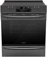 Frigidaire Gallery 30'' Black Stainless Steel Front Control Electric Range with Air Fry