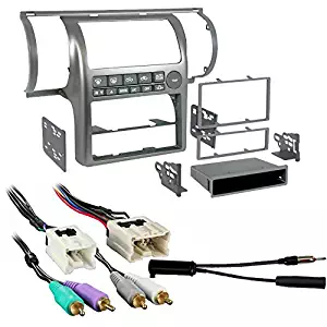 Metra 99-7604 Silver Dash Kit + Harness + Antenna Adapter for 03-04 Infiniti G35