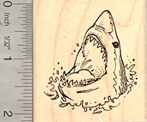 Great White Shark Rubber Stamp