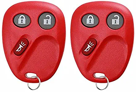 KeylessOption Keyless Entry Remote Control Car Key Fob Replacement for LHJ011-Red (Pack of 2)