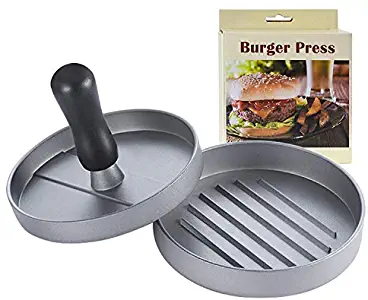 4.5 Inch Large Burger Press, Non-Stick Aluminum Hamburger Patty Maker, Perfect Hamburger Mold Ideal for Stuffed Burgers and BBQ, Essential Kitchen & Grilling Accessories
