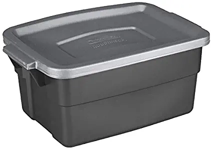 Rubbermaid 6137053 3 gal Roughneck Storage Box44; Gray - Pack of 12