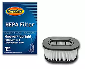 EnviroCare Replacement HEPA Vacuum Filters for Hoover Fold Away Turbo Power 3100 HEPA Pleated Filter, Upright, Bageless, Widepath Vacuum Cleaners 1 Filter